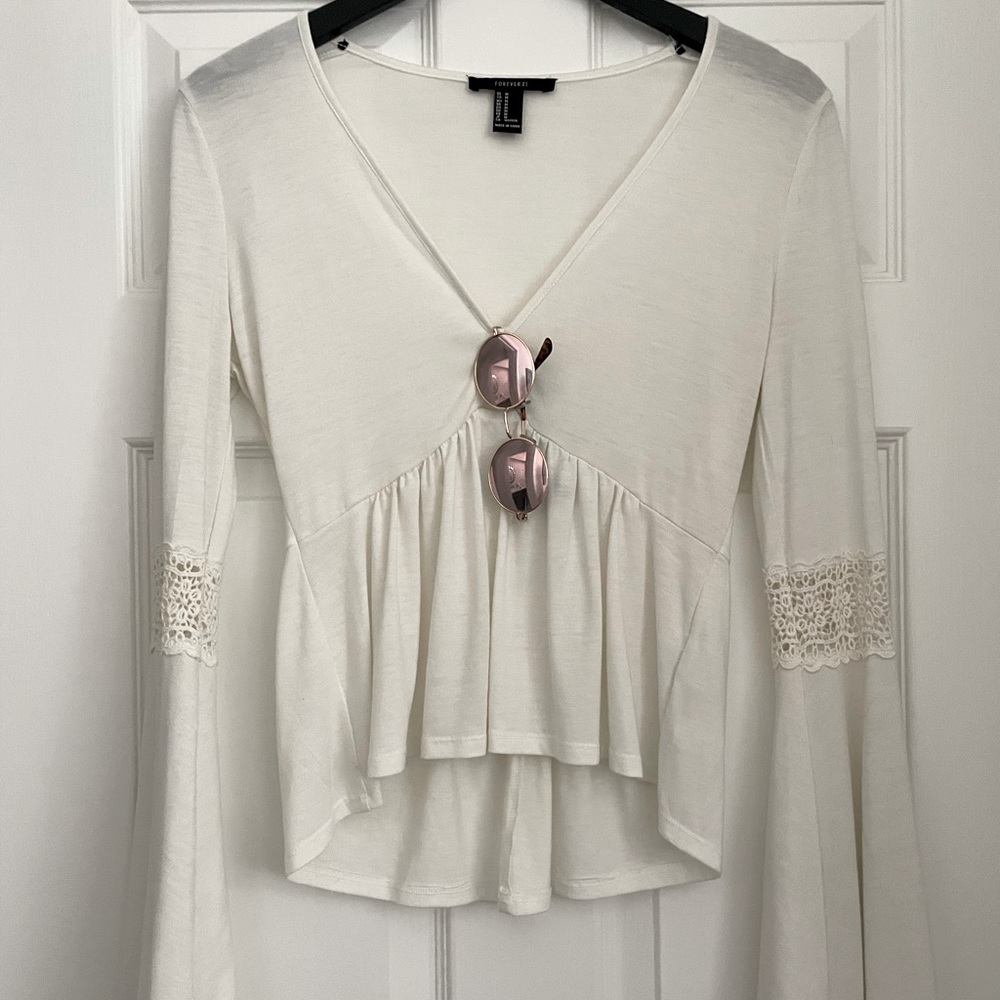 White flowy blouse